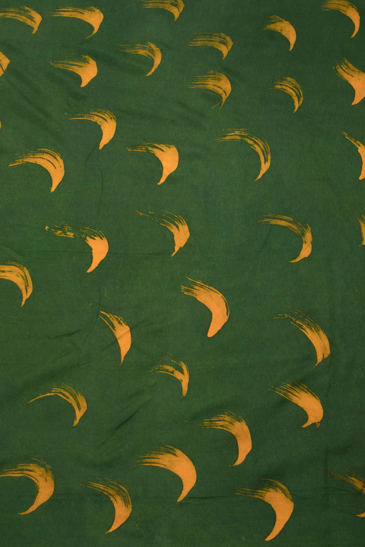 Yellow Batik Printed  Muslin Silk Saree - Avishya