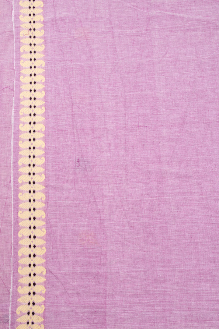 Violet Handloom Assam Cotton Saree 10070973