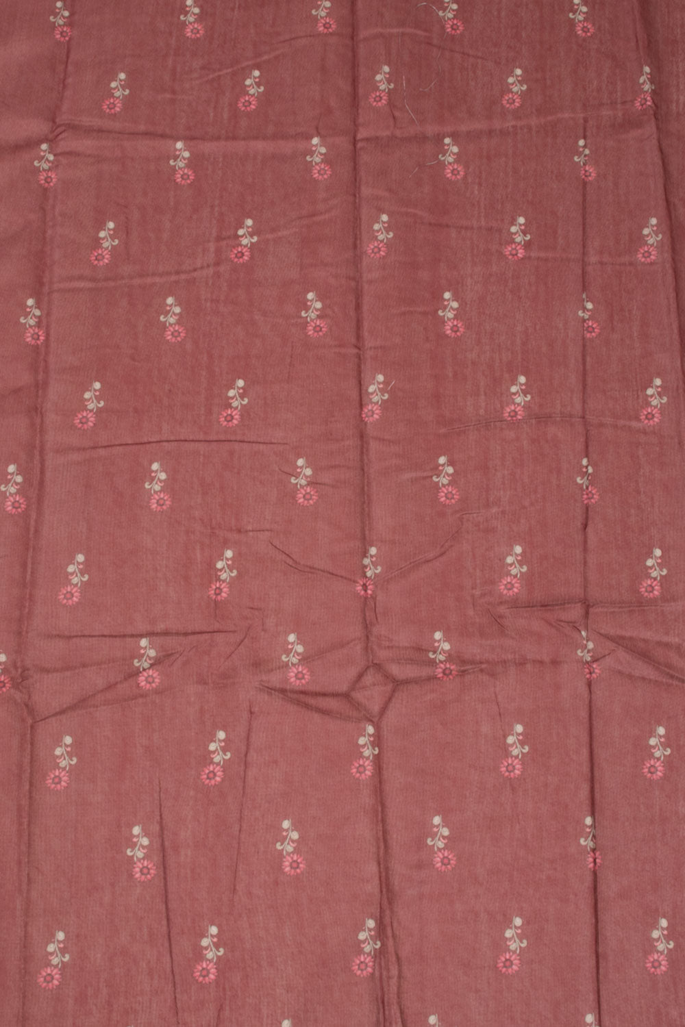 Cream Kalamkari Print Malai Cotton Saree