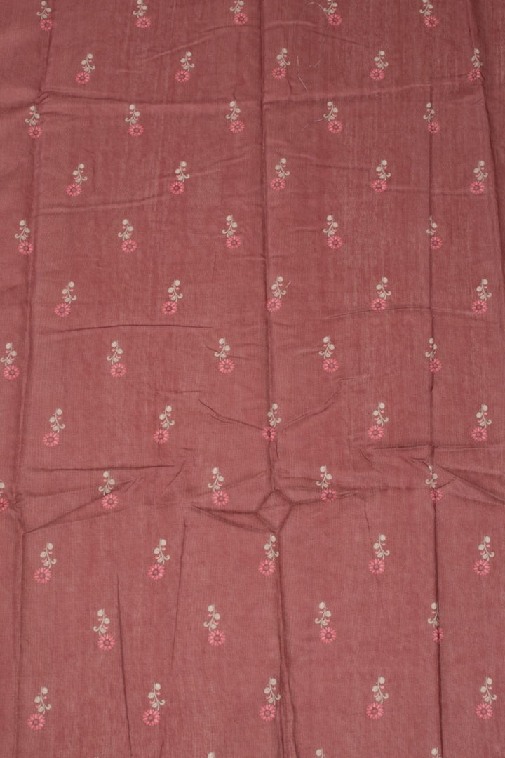 Cream Kalamkari Print Malai Cotton Saree