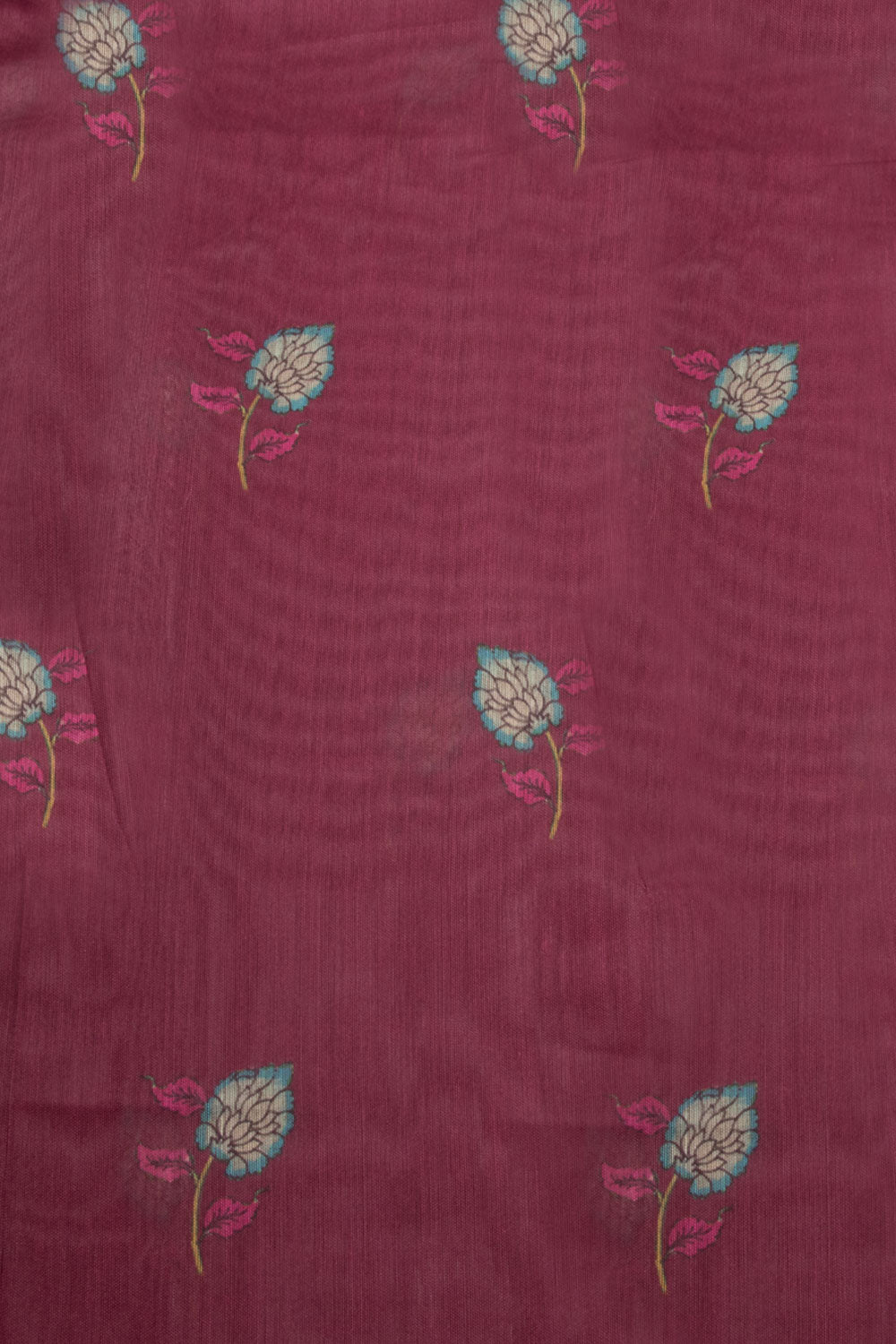 Pastel Pink Kalamkari Print Malai Cotton Saree