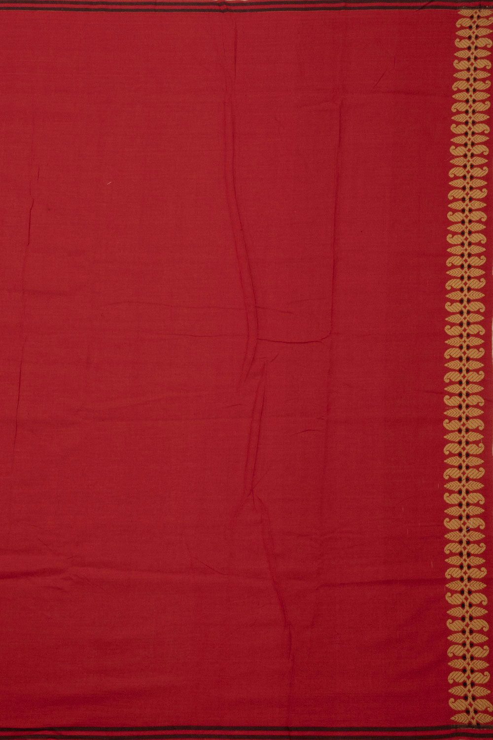 Red Handloom Assam Cotton Saree - Avishya