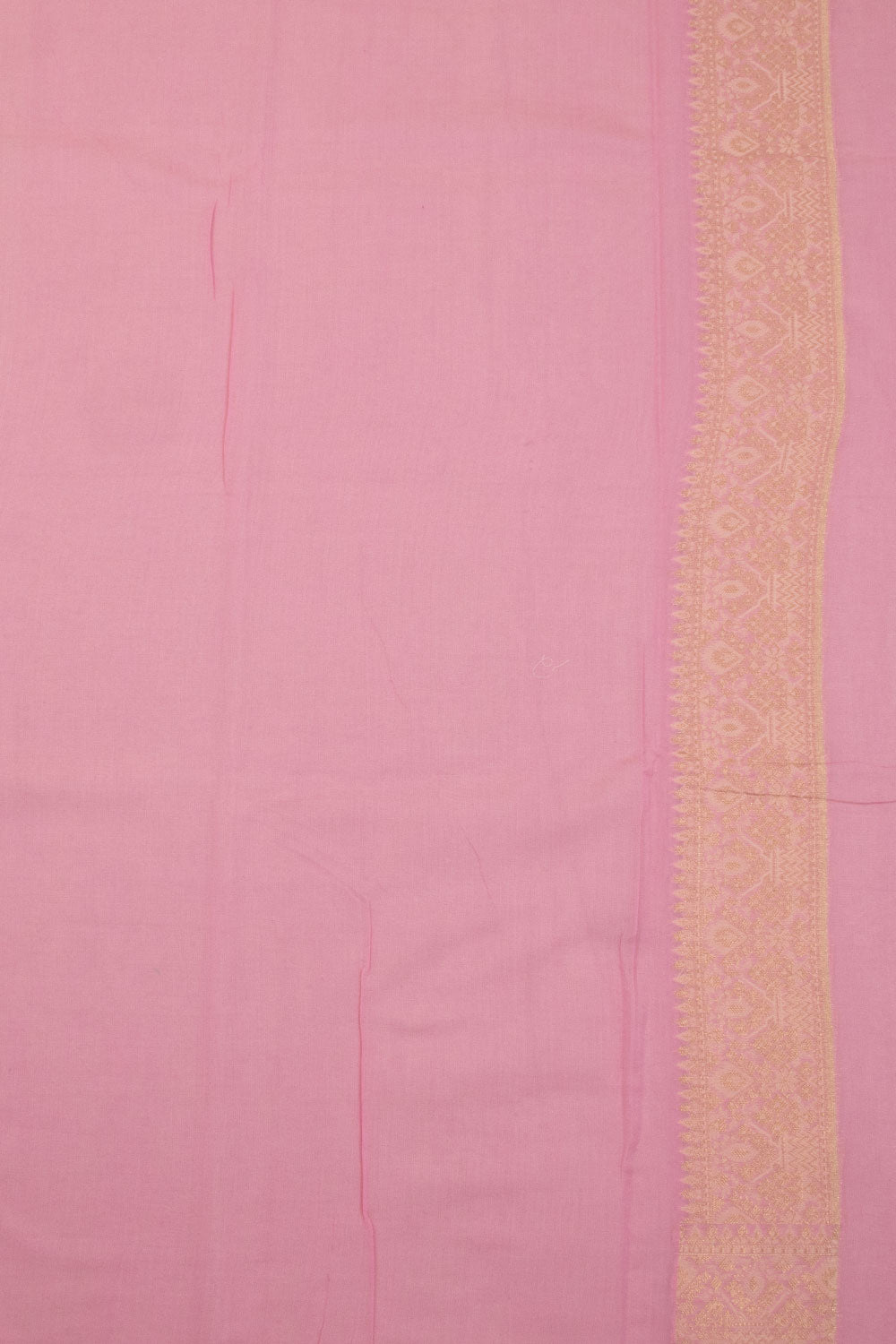 Pink Handloom Banarasi Silk Cotton Saree 10070507