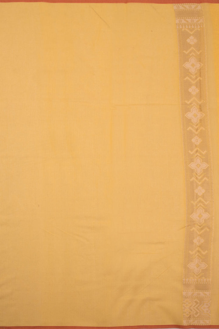 Yellow Handloom Banarasi Silk Cotton Saree 10070510