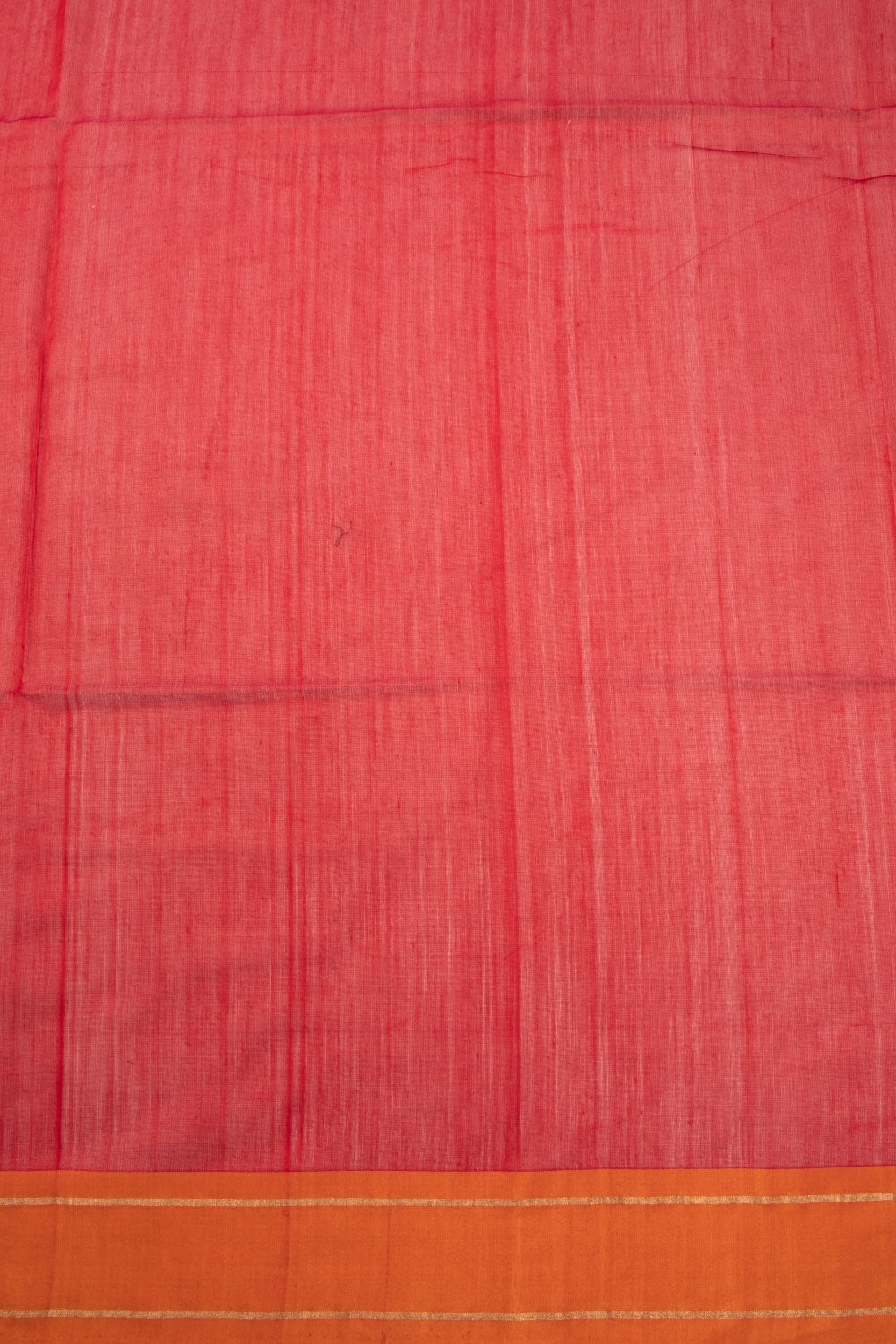 Red Handwoven Chanderi Silk Cotton With Tissue Pallu