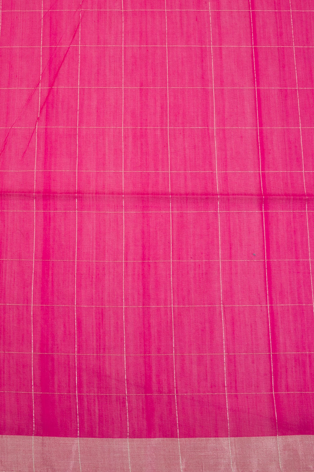 Pink & Yellow Chanderi Half & Half Silk Cotton Saree 