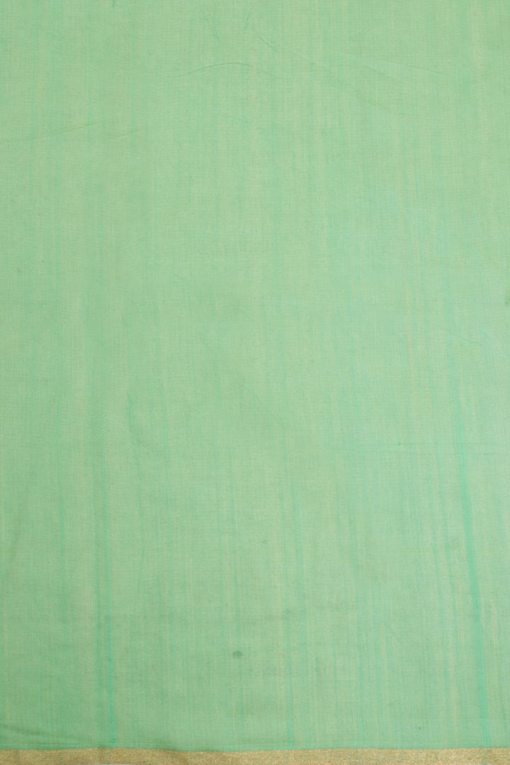 Green Silk Cotton Saree With Tissue Pallu 