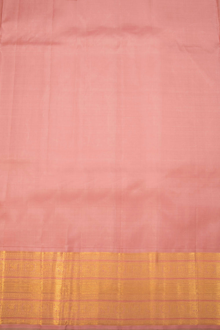 Orange Bridal Korvai Kanjivaram Silk Saree