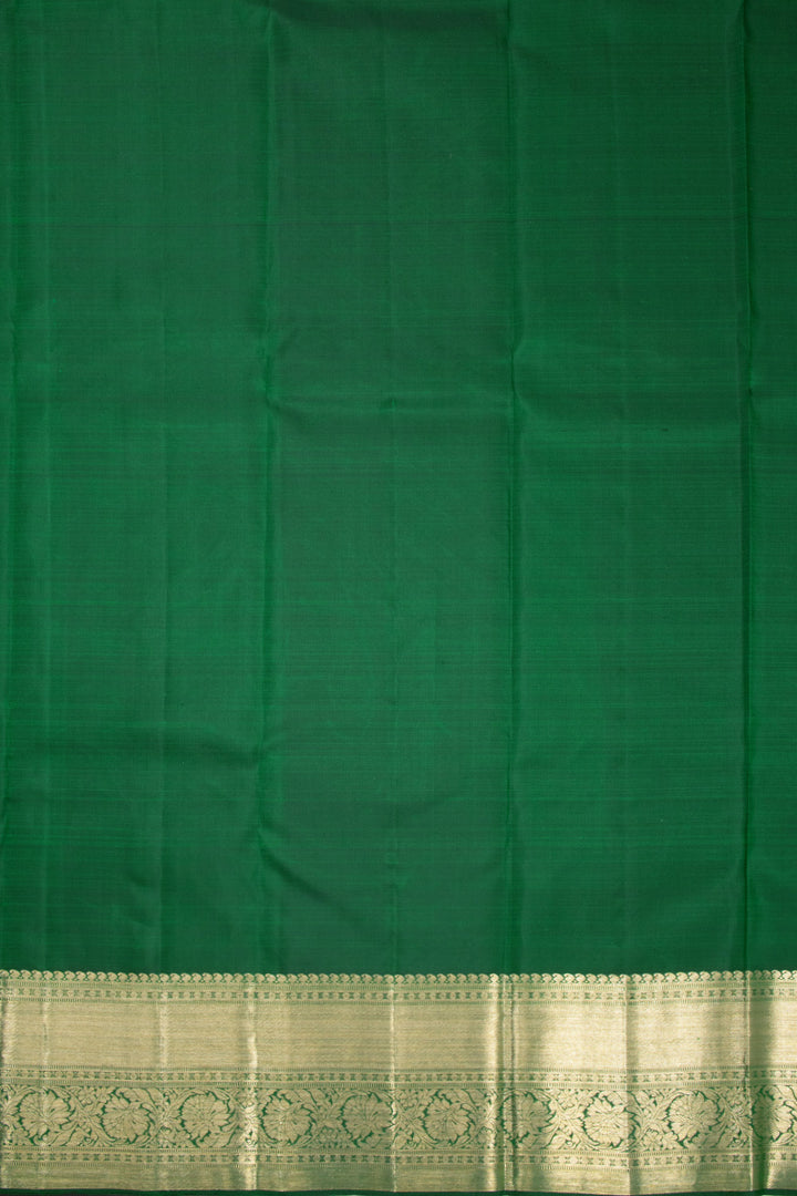 Green Bridal Kanjivaram Pure Zari Silk Saree 10072871