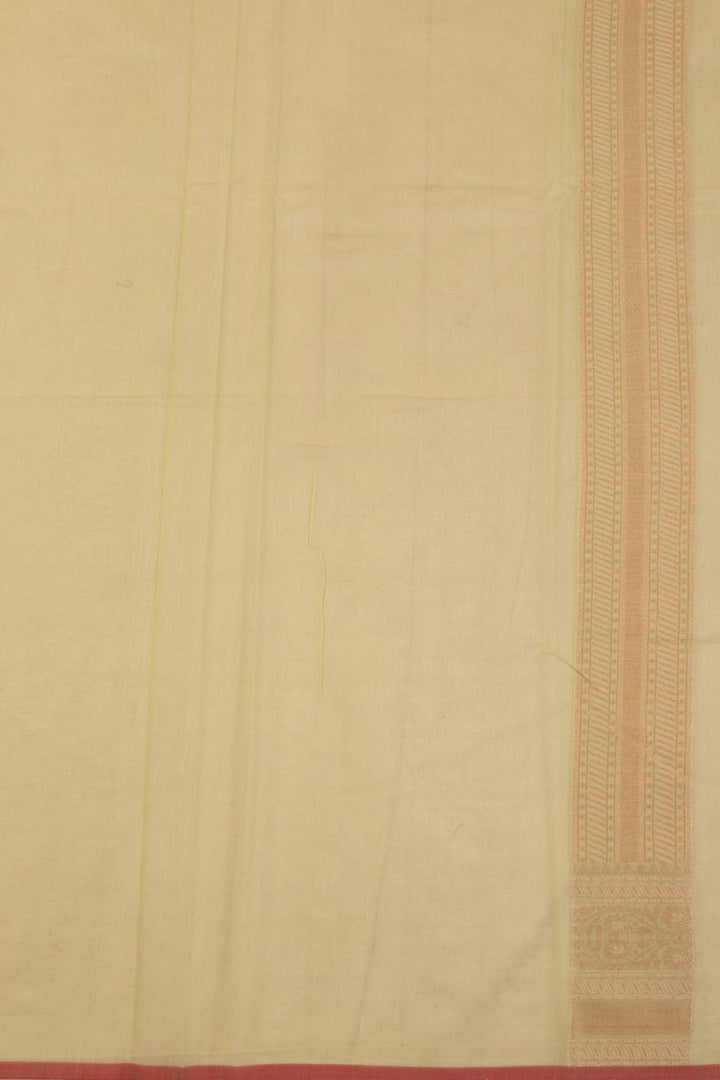 Mint Green Handloom Banarasi Silk Cotton Saree 10070490