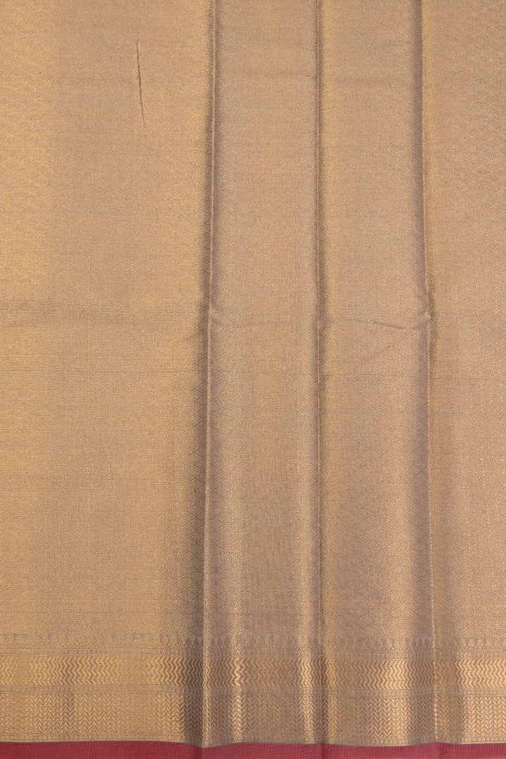 Grayish Blue Handloom Banarasi Silk Cotton Saree 10070499 - Avishya