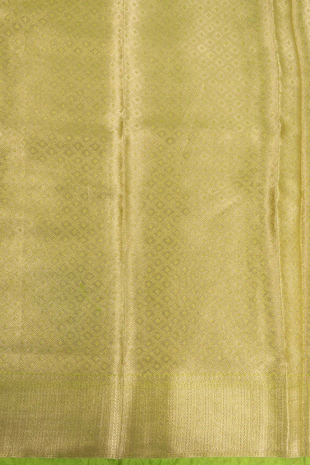 Green Banarasi Tissue Organza Saree With Sequin Border