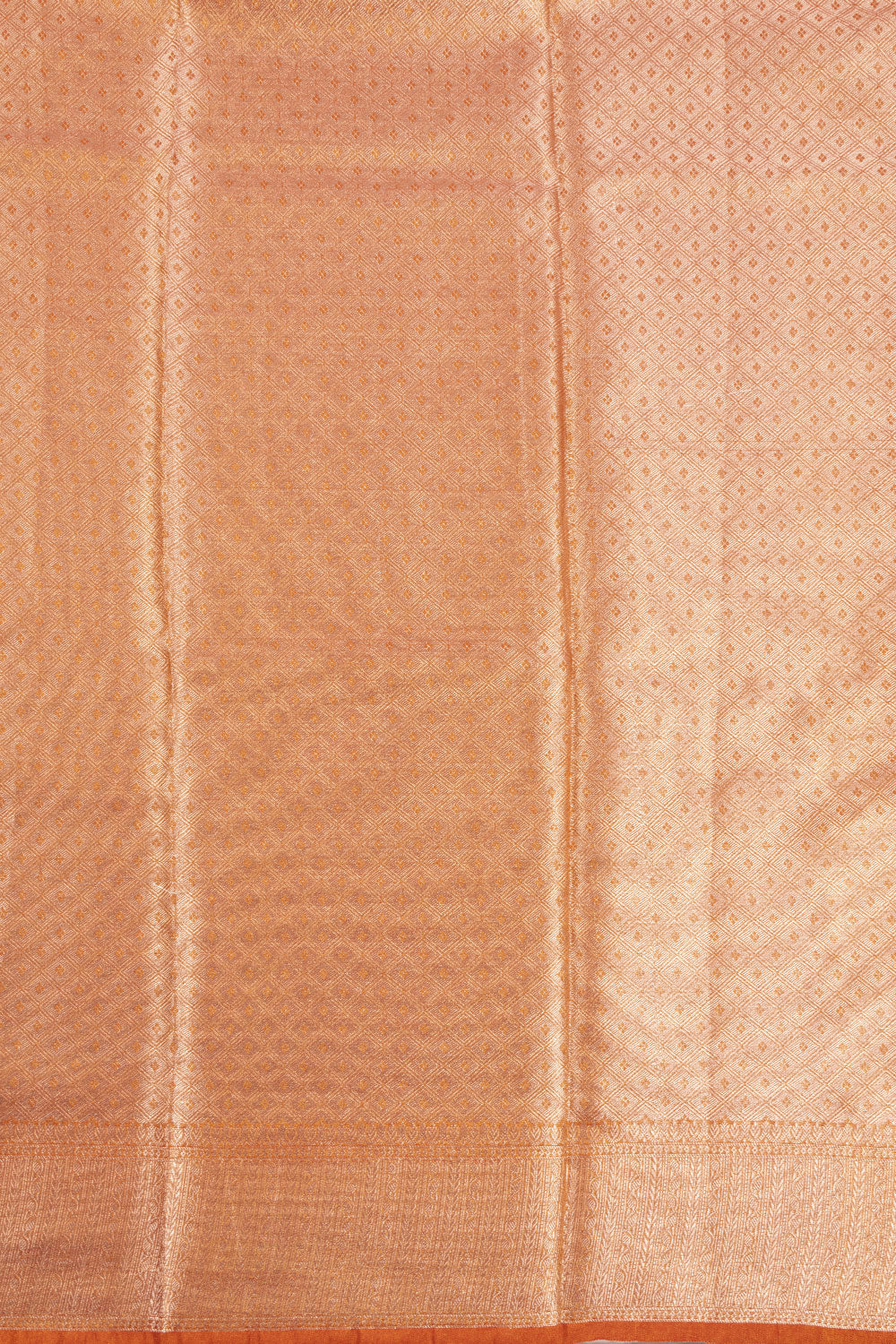 Orange Banarasi Tissue Organza Saree With Sequin Border