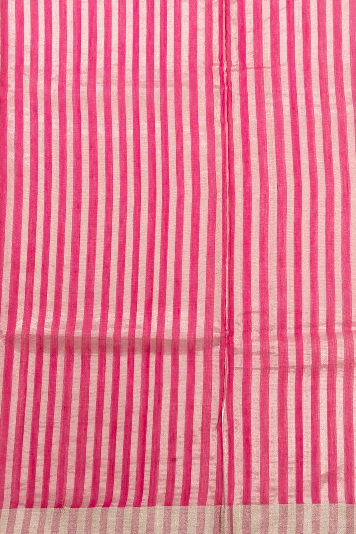 Pink Handloom Chanderi Silk Cotton Saree