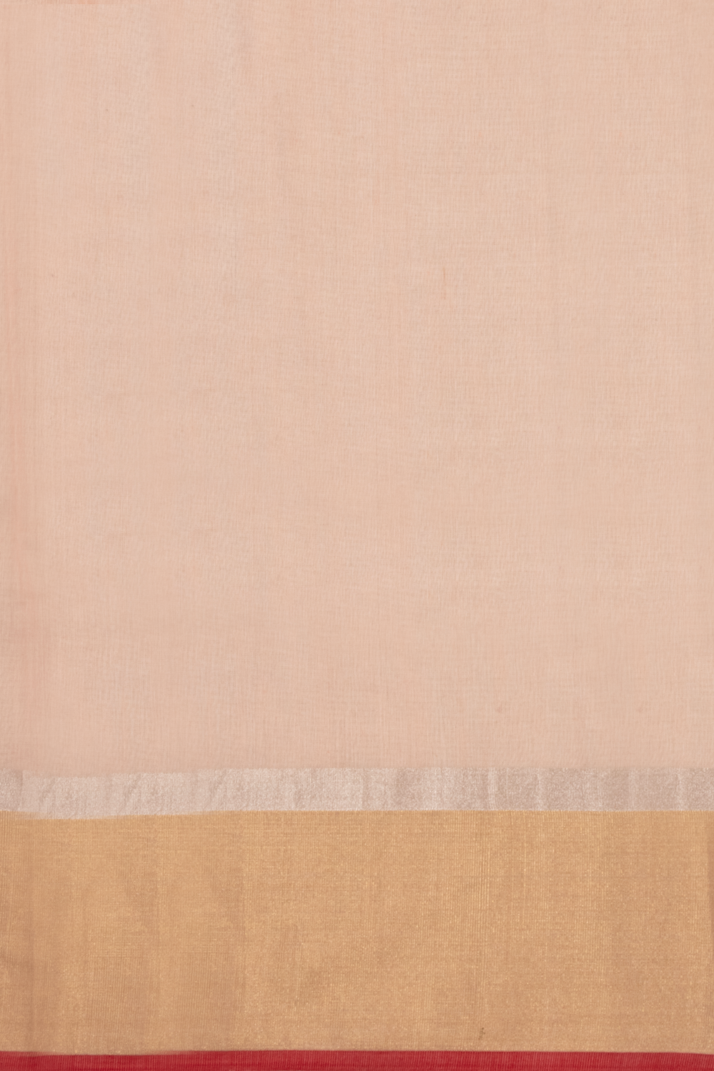 Peach Handloom Printed Chanderi Silk Cotton Saree