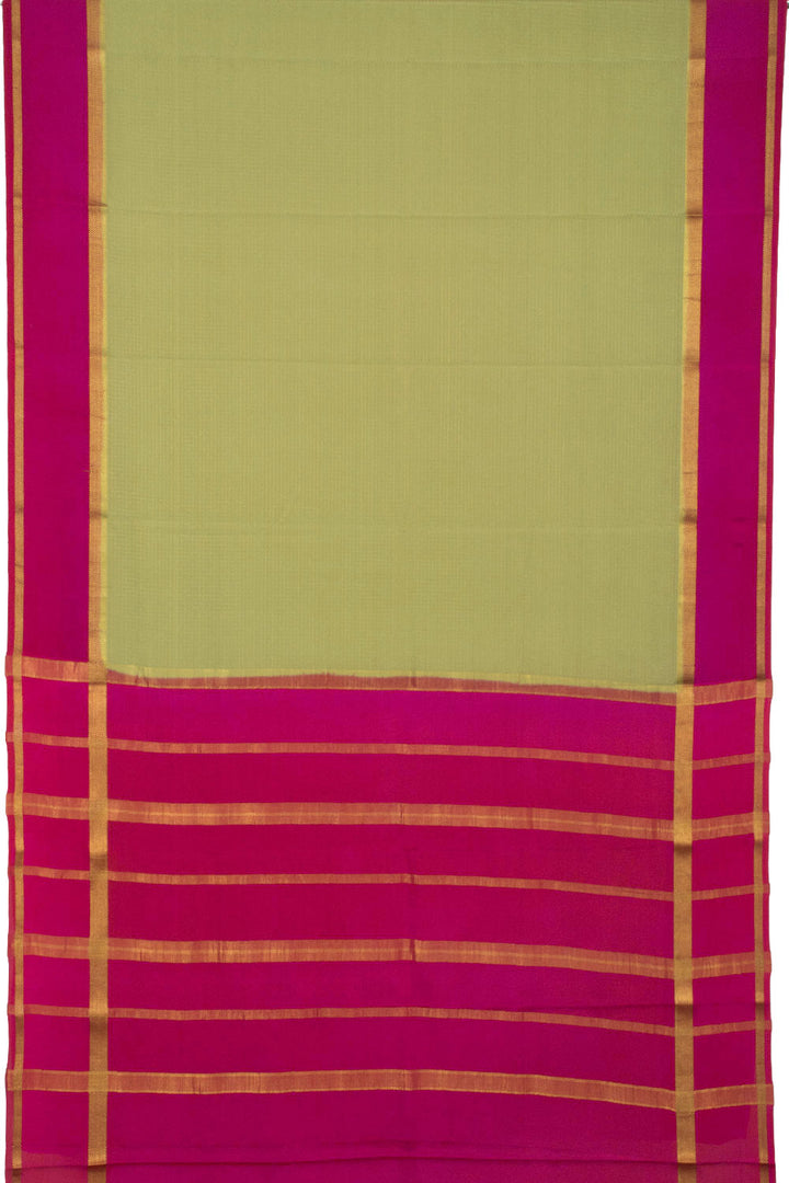 Pista Green Mysore Crepe Silk Saree - Avishya