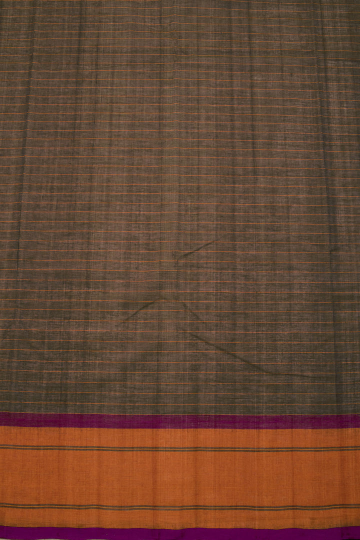 Seaweed Green Handloom  Chettinad Cotton Saree 10069986 - Avishya