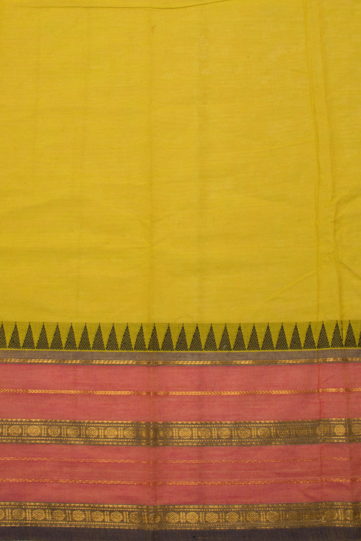 Yellow Handloom Chettinad Cotton Saree 10070029