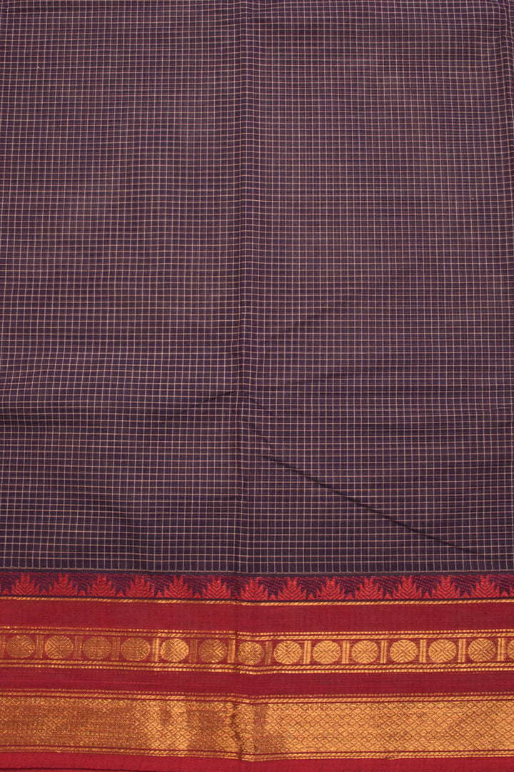 Blue Handloom Chettinad Cotton Saree 10070039 - Avishya