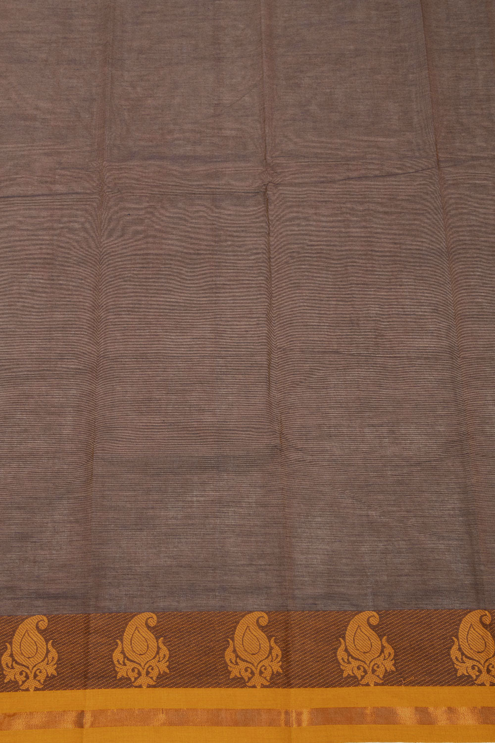 Brown Handloom Chettinad Cotton Saree 10072599