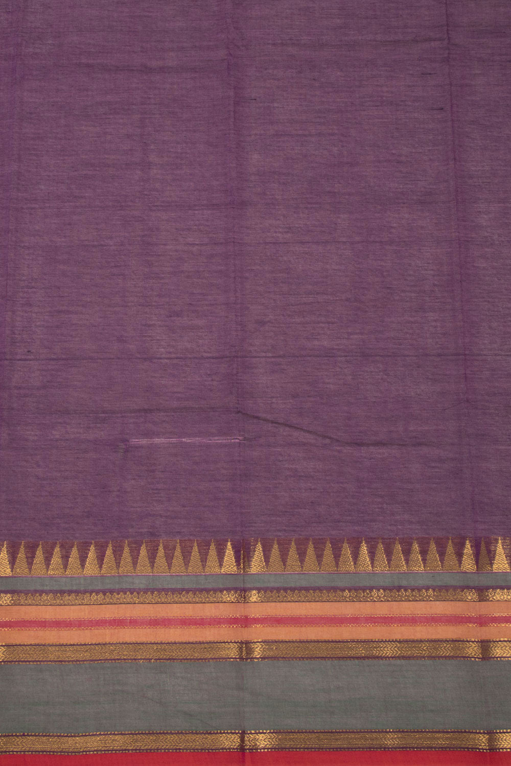 Purple Handloom Chettinad Cotton Saree 10072626