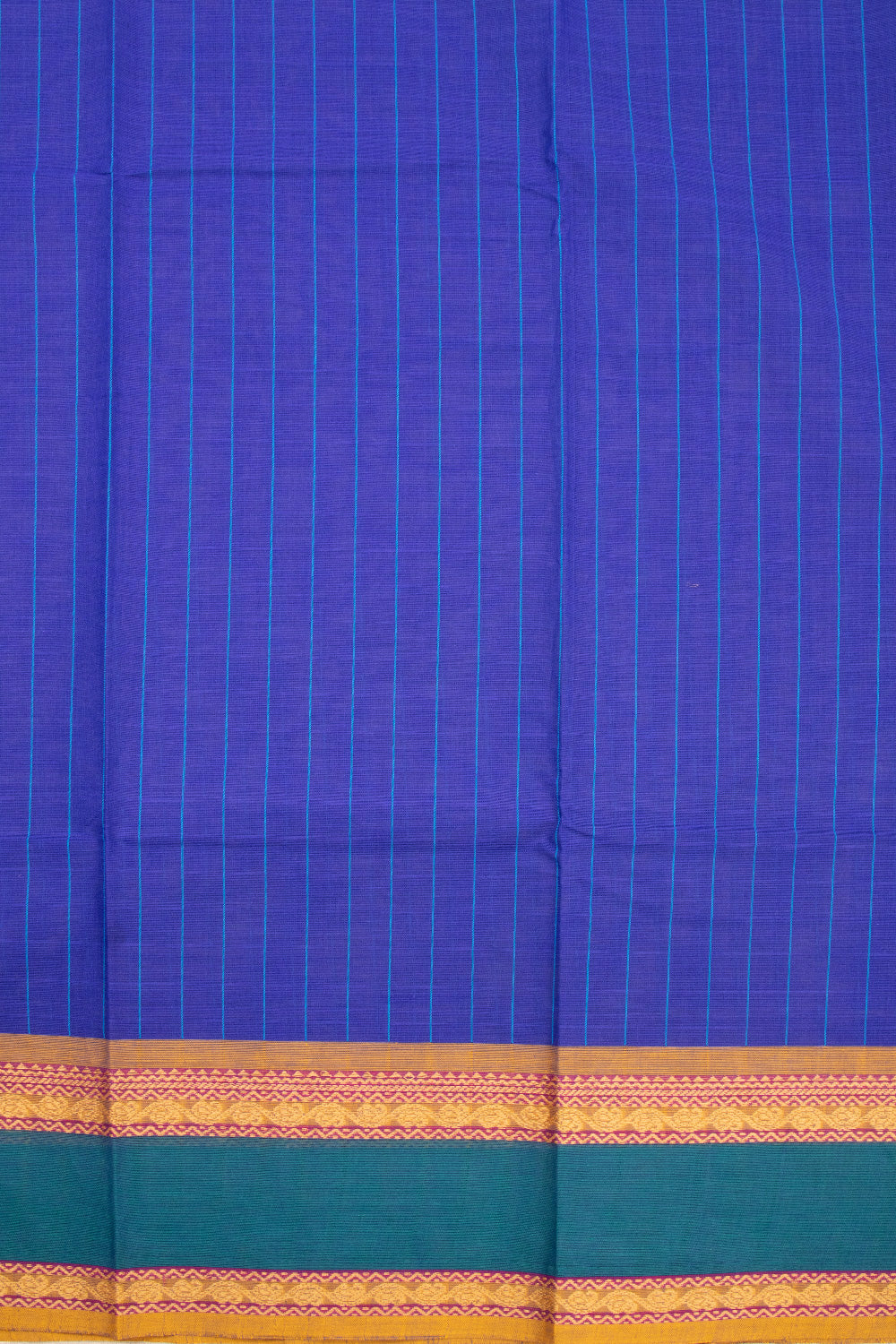 Blue Handloom Chettinad Cotton Saree 10072633