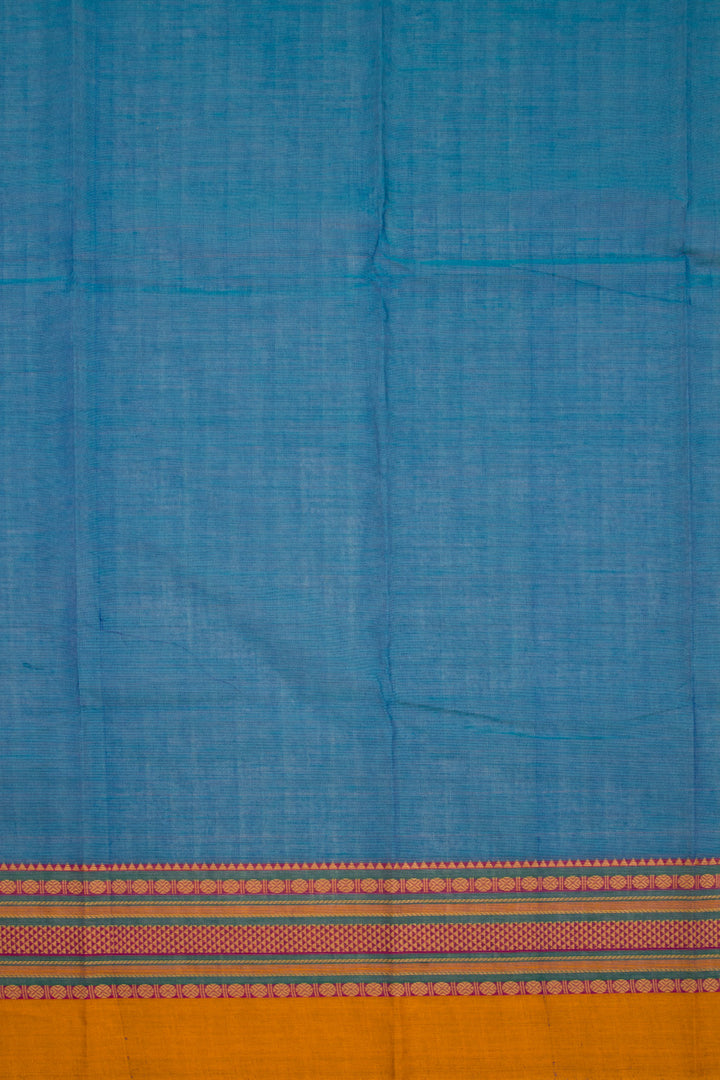 Blue Handloom Chettinad Cotton Saree 10072636