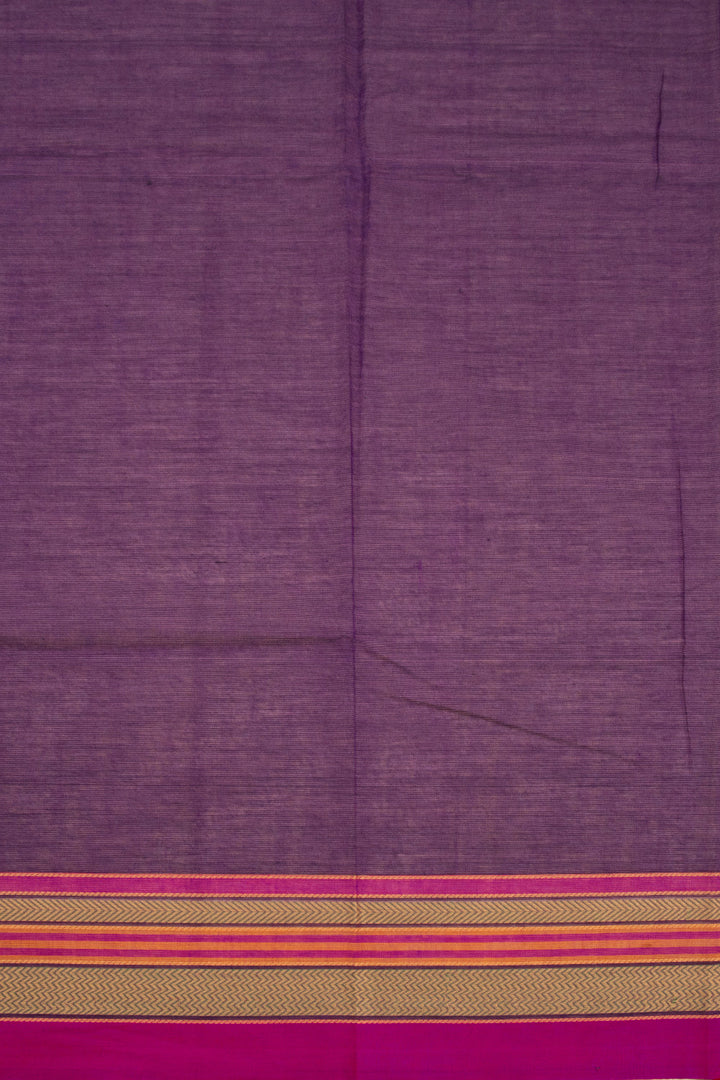 Purple Handloom Chettinad Cotton Saree 10072638