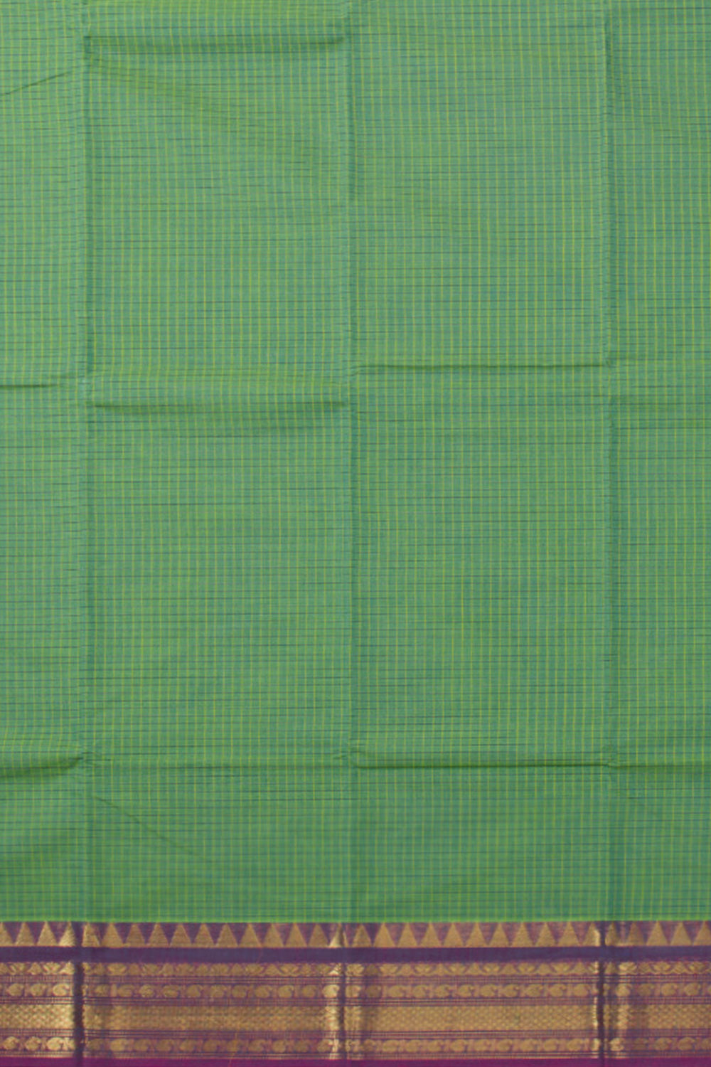 Green Handloom Chettinad Cotton Saree 10072674