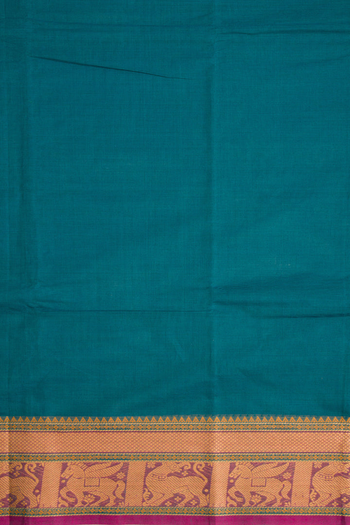 Green Handloom Chettinad Cotton Saree 10072678