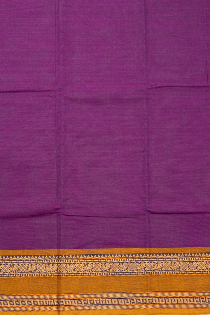 Purple Handloom Chettinad Cotton Saree 10072704