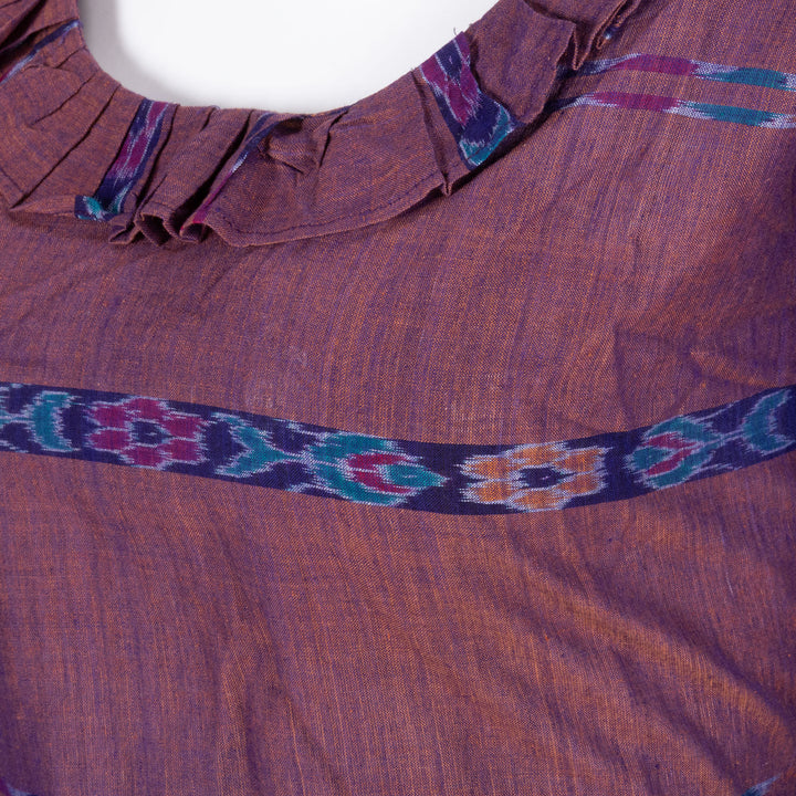 Purple Handcrafted Odisha Ikat Crop Top