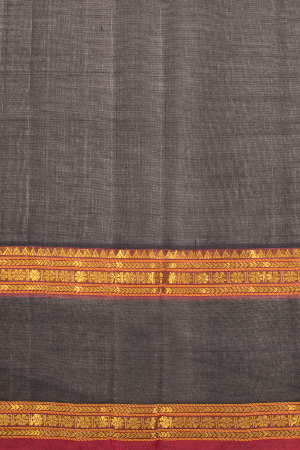 Red Handloom Kanchi Silk Cotton Saree