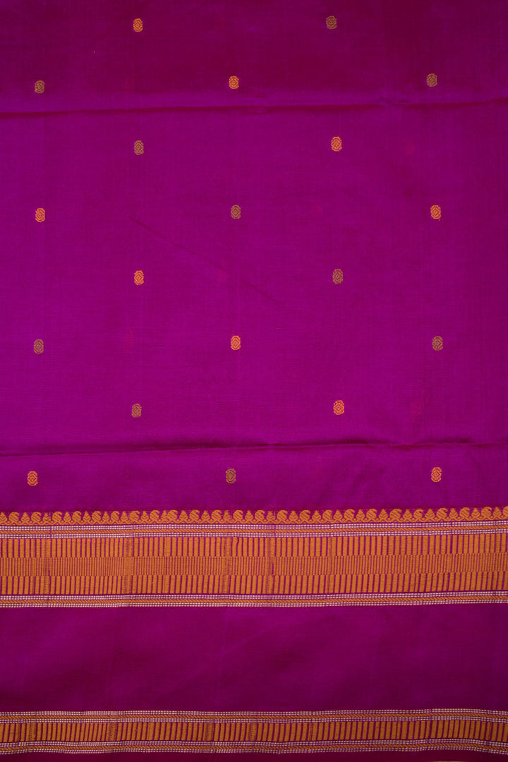 Purple Handloom Kanchi Silk Cotton Saree 10073555