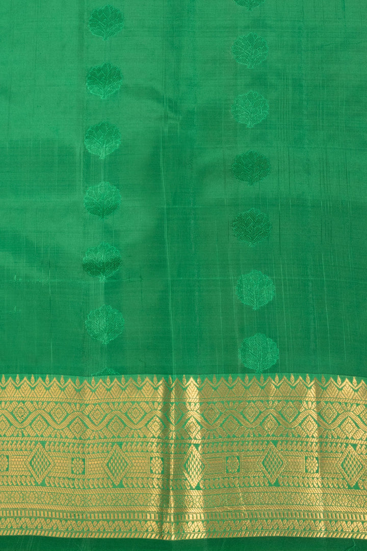 Yellow Kanjivaram Blended Silk Saree