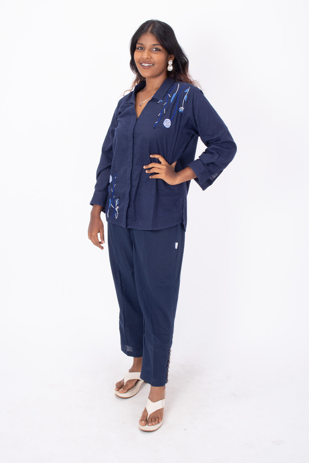 Blue Handcrafted Cotton Co-order Set 10071233