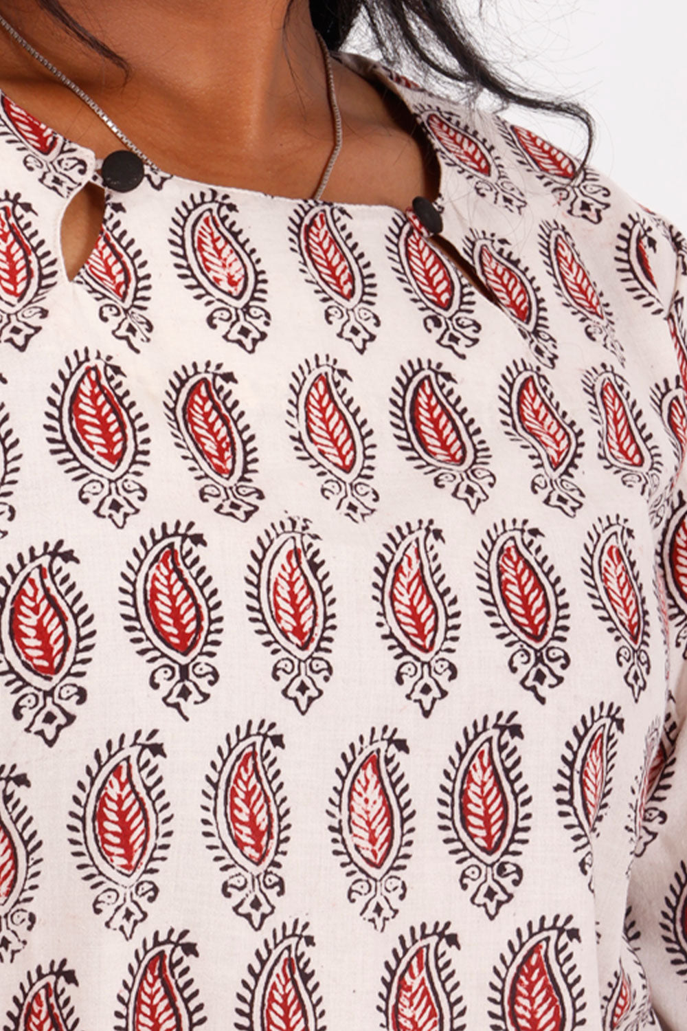 White Bagh Printed Cotton Kurti