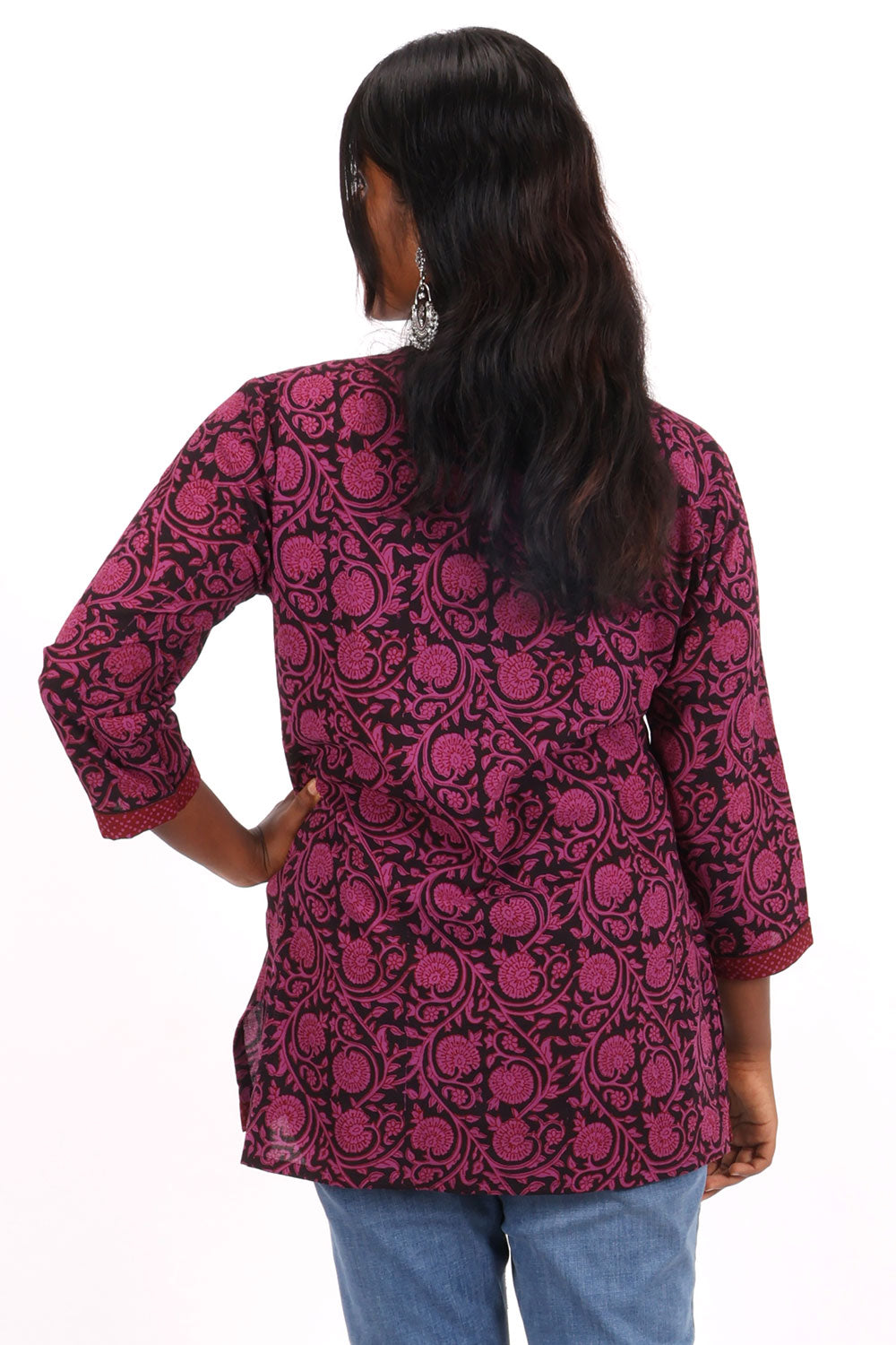 Purple Bagh Printed Cotton Kurti