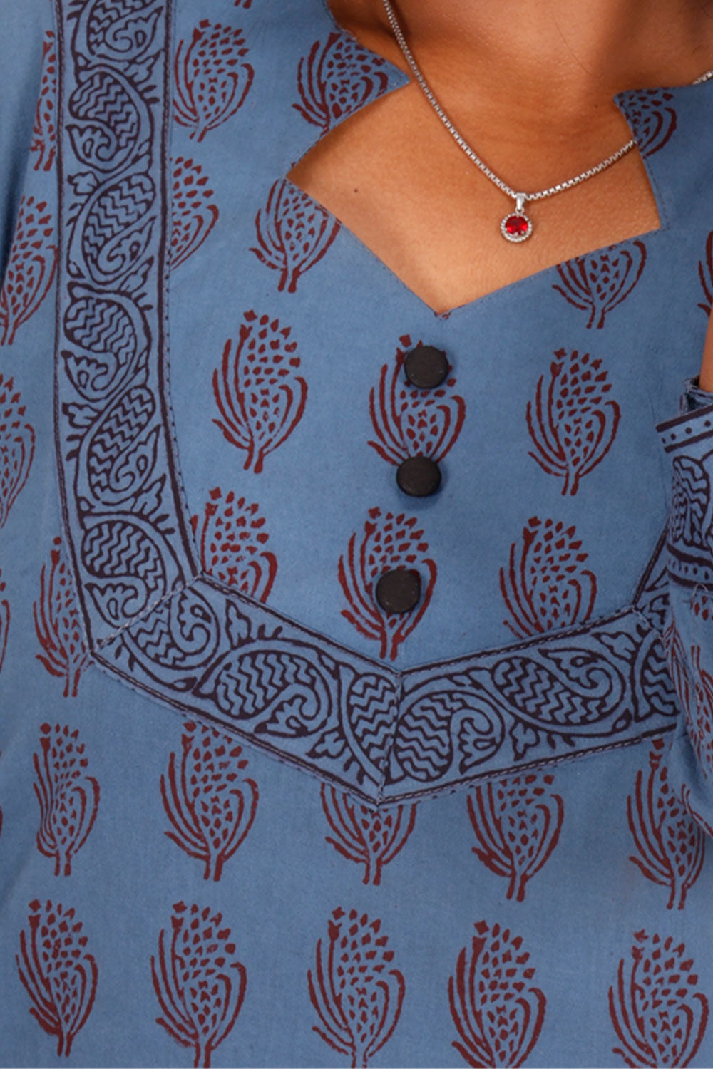 Blue Bagh Printed Cotton Kurti