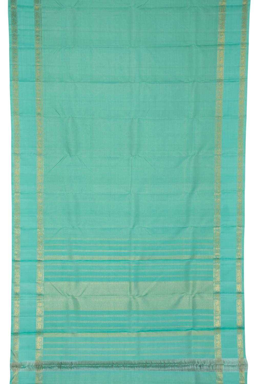 Teal Blue Pure Zari Kanjivaram Silk Saree 10063354