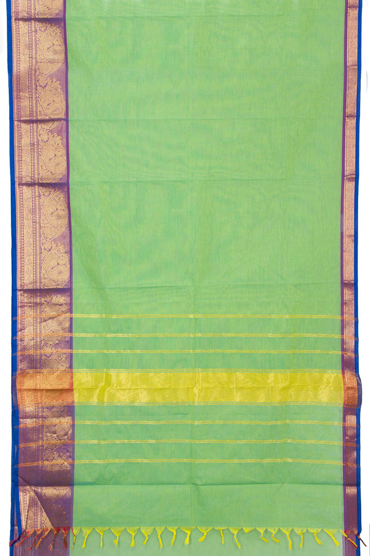 Spring Green Handloom Kanchi Cotton Saree 10063458