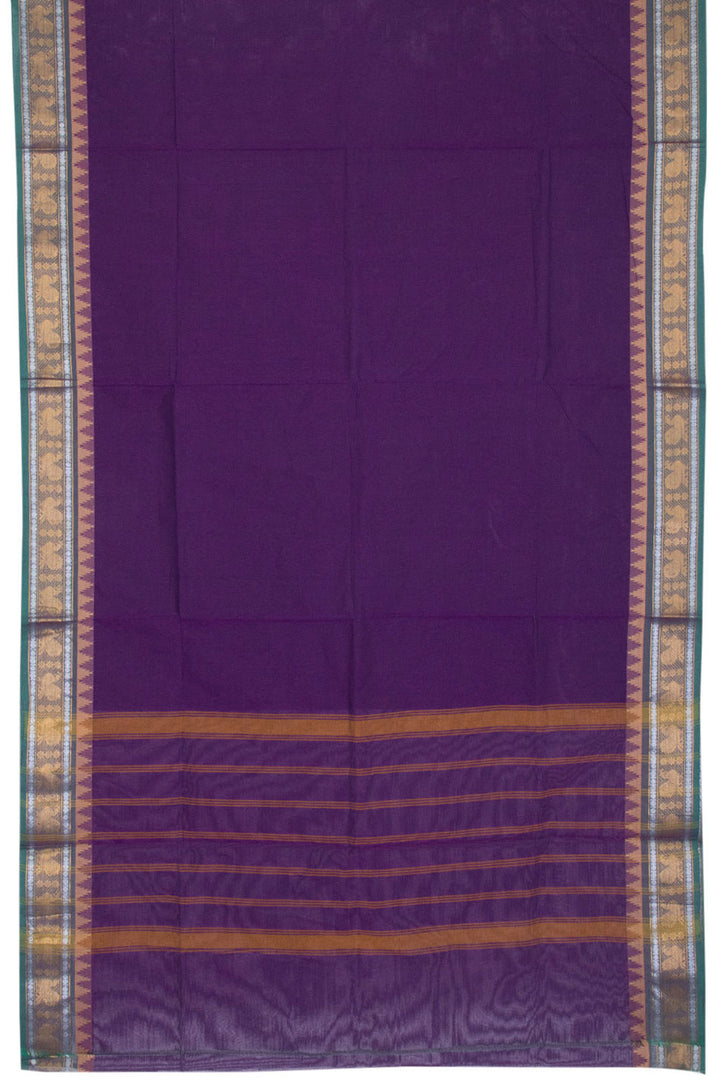 Violet Handloom Chettinad Cotton Saree - Avishya