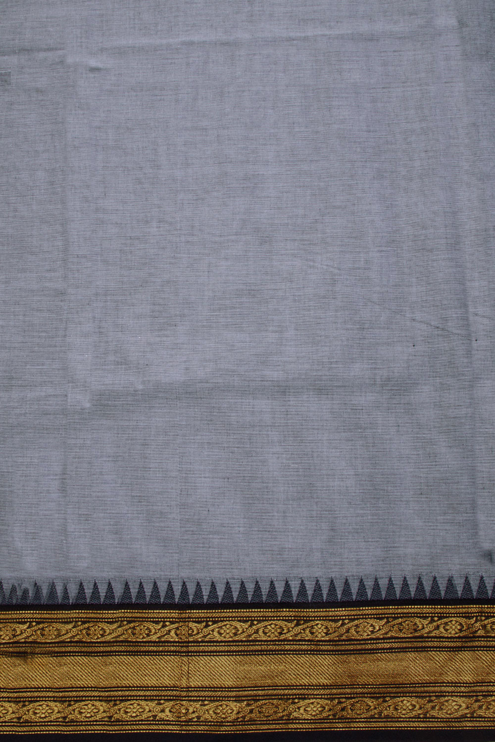 Grey Handwoven Kanchi Cotton Saree 10069285