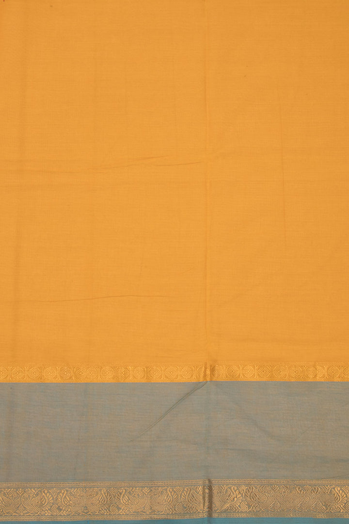 Yellow Handloom Kanchi Cotton Saree 