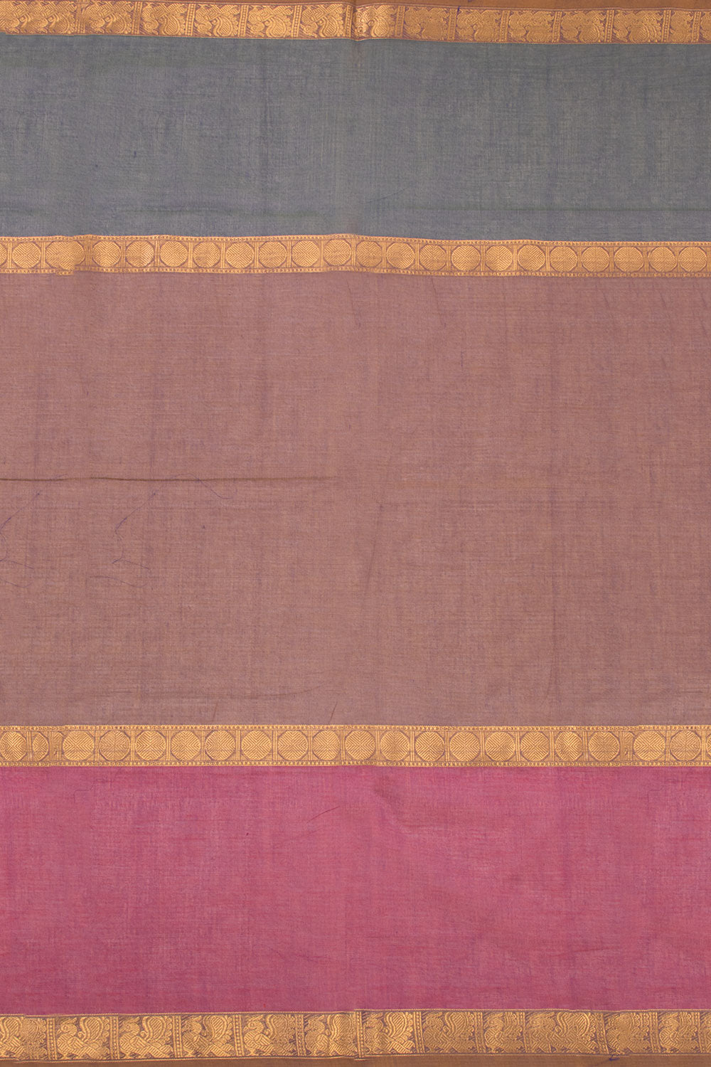 Brown Handloom Kanchi Cotton Saree