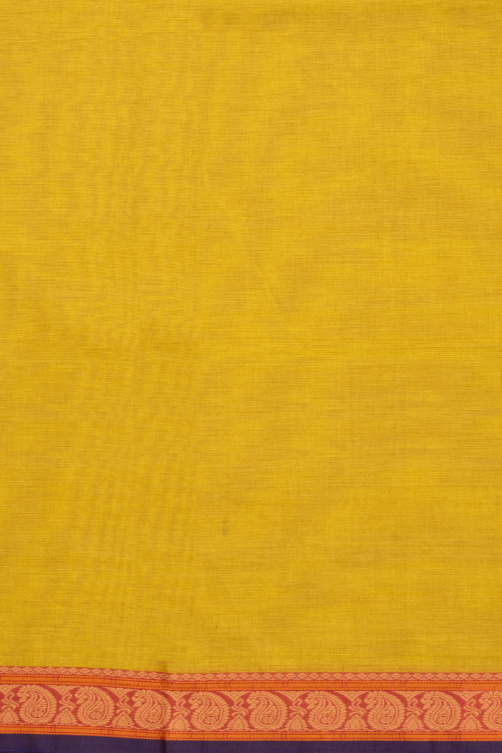 Yellow Handloom Kanchi Cotton Saree