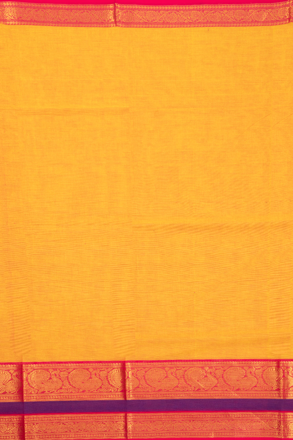 Yellow Handloom Kanchi Cotton Saree