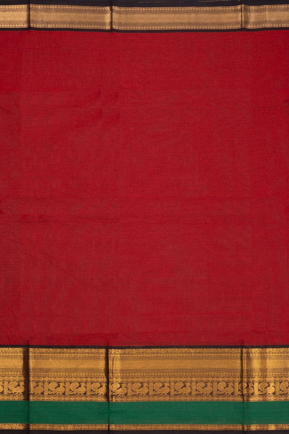 Red Handloom Kanchi Cotton Saree 