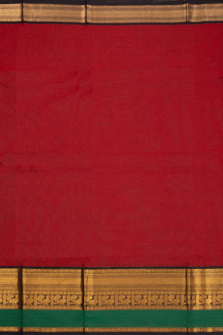 Red Handloom Kanchi Cotton Saree 