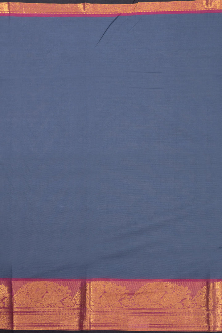 Blue Handloom Kanchi Cotton Saree